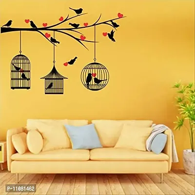 SRGindia 'Love Birds with Hearts' Wall Sticker (Vinyl, 50 cm x 5 cm x 0.99 cm), Multicolour-thumb4