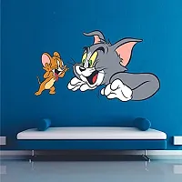 Akki World? Tom & Jerry Design 2 Wall Sticker for Decorative Wall Sticker for Living Room , Bed Room, Kide Room-thumb1