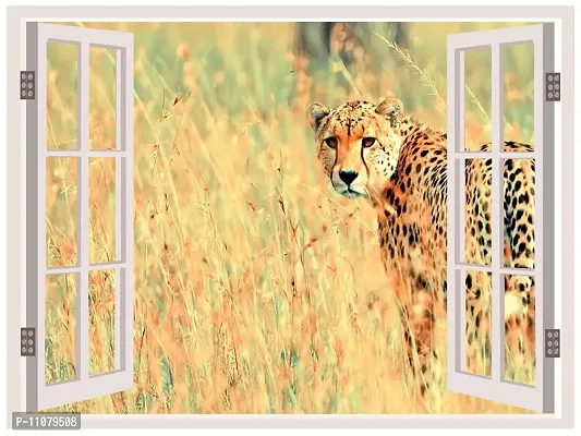 Akki World Vinyl 3D Wall Window Sticker, 45 cm X 60 cm, Multicolour, Desg_36