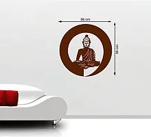 Akki World Brown Meditation Buddha Wall Sticker-thumb2