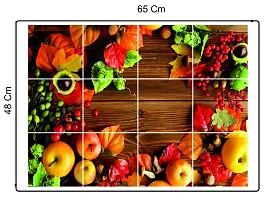 Akki World Kitchen Wall Sticker Fruit Table Waterproof  Oil-Proof Temperature Resistant Self Adhesive Wall Sticker Size - 48 Cm X 65 Cm-thumb1