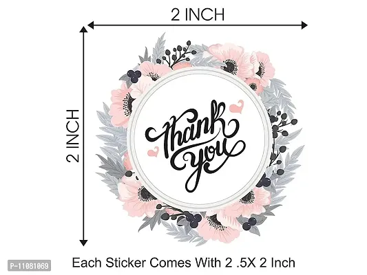 Akki World English Roses Thank You Gifts Stickers | Matte Finish Labels/Sticker | 2 Inches Stickers for Gifting Label - (50 Pieces/Labels)-thumb4