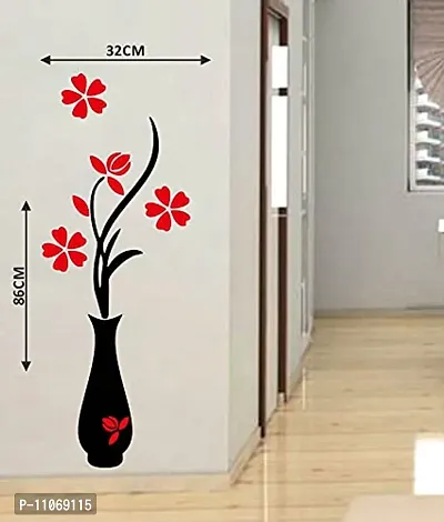 Akki World? Flower Pots Wall Sticker for Decorative Wall Sticker for Living Room , Bed Room, Kide Room-thumb3