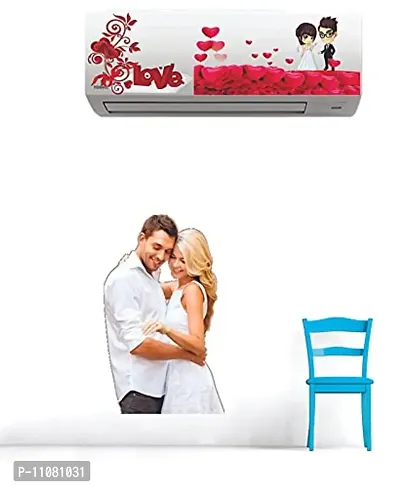 Akki World Love Heart Couple AC Sticker-thumb2