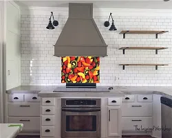 Akki World Kitchen Abstract Themed Oil Proof & Waterproof Peel & Stick Heat Resistant Vinyl Wall Stickers for Kitchen Tiles Backsplash, Behind Gas Stoves, Sink, Wash-thumb1