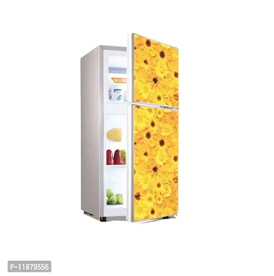 Akki World Vinyl Sun Flower Fridge Sticker and Decals ( Vinyl Covering Area 61cm X 160cm) Desg_03-thumb2