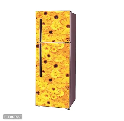 Akki World Vinyl Sun Flower Fridge Sticker and Decals ( Vinyl Covering Area 61cm X 160cm) Desg_03