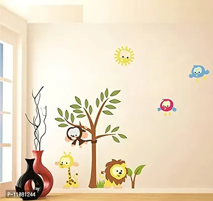 Akki World? Animated Tree Wall Sticker for Decorative Wall Sticker for Living Room , Bed Room, Kide Room