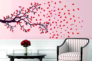 Akki World? Wind Tree with Leaf Wall Sticker for Decorative Wall Sticker for Living Room , Bed Room, Kide Room Size 56CM X 61CM-thumb1