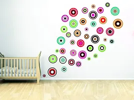 Akki World? Beautifull Circles Wall Sticker for Decorative Wall Sticker for Living Room , Bed Room, Kide Room Size - 56 cm X 61CM )-thumb1