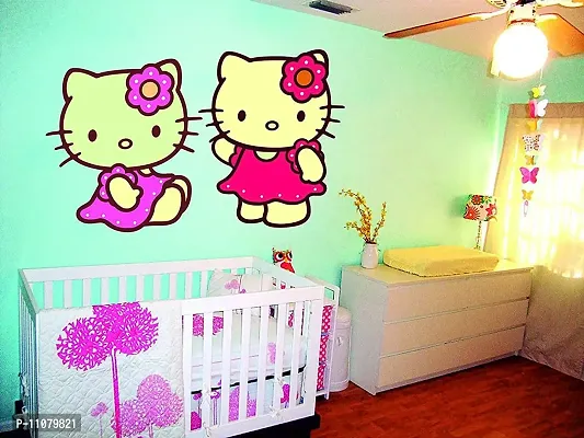 Akki World? Hello Kitty Wall Sticker for Living Room , Bed Room, Kide Room Sticker-thumb2