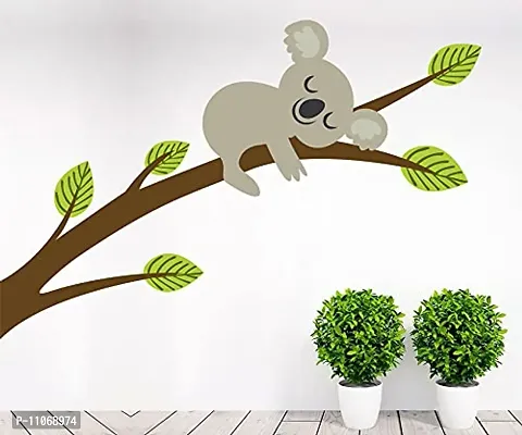 Akki World? Gray Panda Cartoon Wall Sticker for Decorative Wall Sticker for Living Room , Bed Room, Kide Room