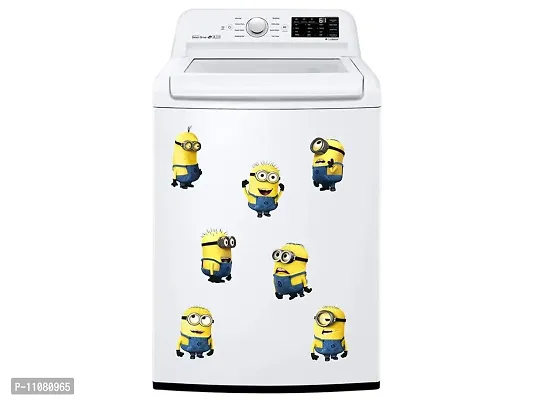 Akki World Minions Chatting Washing Machine Sticker (Size :- 22 X 33 inch) Stickers for Washing Machine/Cloth Machine/and All Decorative Stickers