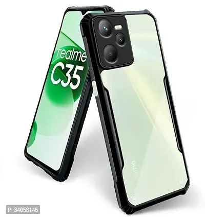 Classic Black Plastic Back Cover For Realme C35-thumb0