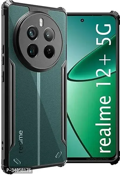 Classic Black Plastic Back Cover For Realme-12+-thumb0