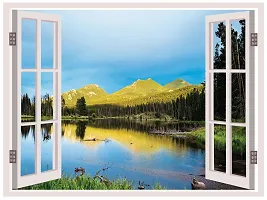 Wall Stickers for Bedroom Kitchen Home Decor Window Illusion (22X30Inches)-thumb2