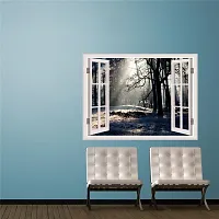 Wall Stickers for Bedroom Kitchen Home Decor Window Illusion (22X30Inches)-thumb1