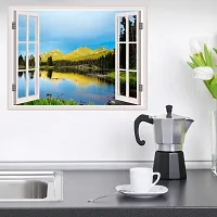 Wall Stickers for Bedroom Kitchen Home Decor Window Illusion (22X30Inches)-thumb1