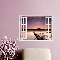 Wall Stickers for Bedroom Kitchen Home Decor Window Illusion (22X30Inches)-thumb1