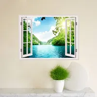 Wall Stickers for Bedroom Kitchen Home Decor Window Illusion (22X30Inches)-thumb1