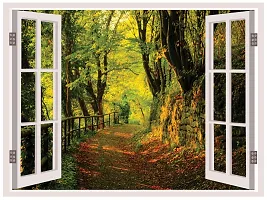 Wall Stickers for Bedroom Kitchen Home Decor Window Illusion (22X30Inches)-thumb2