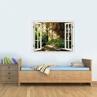 Wall Stickers for Bedroom Kitchen Home Decor Window Illusion (22X30Inches)-thumb1