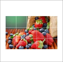 Strawberry Wall paper For Kitchen Wall Sticker (58 cm x 90 cm)-thumb2