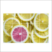 Waterproof Kitchen Orange Slices Wallpaper/Wall Sticker Multicolour - Kitchen Wall Coverings Area ( 90Cm X 58Cm )-thumb2