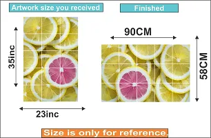 Waterproof Kitchen Orange Slices Wallpaper/Wall Sticker Multicolour - Kitchen Wall Coverings Area ( 90Cm X 58Cm )-thumb3