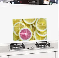 Waterproof Kitchen Orange Slices Wallpaper/Wall Sticker Multicolour - Kitchen Wall Coverings Area ( 90Cm X 58Cm )-thumb1