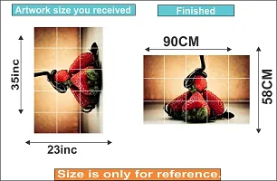 Waterproof Kitchen Strawberry Wallpaper/Wall Sticker Multicolour - Kitchen Wall Coverings Area ( 90Cm X 58Cm )-thumb3