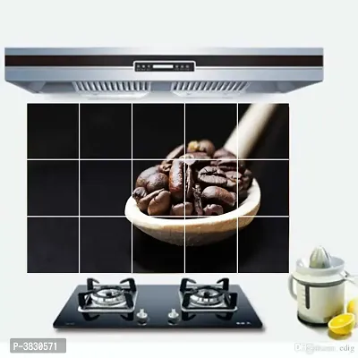 Waterproof Kitchen Mandailing coffee Wallpaper/Wall Sticker Multicolour - Kitchen Wall Coverings Area ( 90Cm X 58Cm )-thumb2