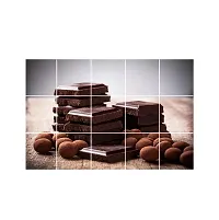 Waterproof Kitchen Rich Dark Chocolate Wallpaper/Wall Sticker Multicolour - Kitchen Wall Coverings Area ( 60Cm X 91Cm )-thumb2