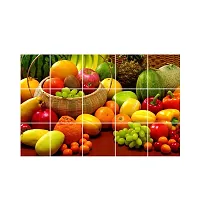 Waterproof Kitchen Veg And Fresh fruits Wallpaper/Wall Sticker Multicolour - Kitchen Wall Coverings Area ( 60Cm X 91Cm )-thumb2