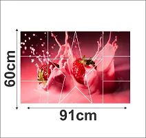 Waterproof Kitchen Strawberry Wallpaper/Wall Sticker Multicolour - Kitchen Wall Coverings Area ( 60Cm X 91Cm )-thumb3