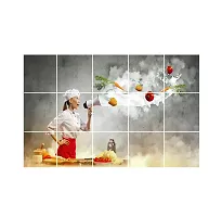 Waterproof Kitchen Abstract Decorative Wallpaper/Wall Sticker Multicolour - Kitchen Wall Coverings Area ( 58Cm X 91Cm )-thumb2