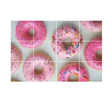 Waterproof Kitchen Beautiful and tasty Donuts wall sticker Wallpaper/Wall Sticker Multicolour - Kitchen Wall Coverings Area (61Cm X92Cm)-thumb2