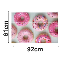 Waterproof Kitchen Beautiful and tasty Donuts wall sticker Wallpaper/Wall Sticker Multicolour - Kitchen Wall Coverings Area (61Cm X92Cm)-thumb3