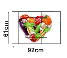 Waterproof Kitchen Vegetable heart wall sticker Wallpaper/Wall Sticker Multicolour - Kitchen Wall Coverings Area (61Cm X92Cm)-thumb3