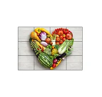 Waterproof Kitchen Vegetables are good for heart wall sticker Wallpaper/Wall Sticker Multicolour - Kitchen Wall Coverings Area (61Cm X92Cm)-thumb2