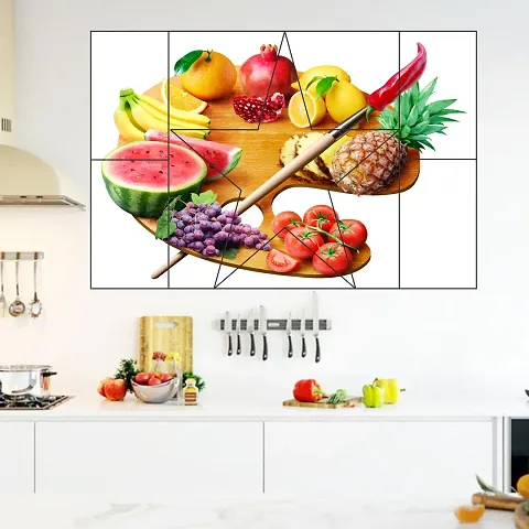 Waterproof Kitchen Fresh  fruits wall sticker