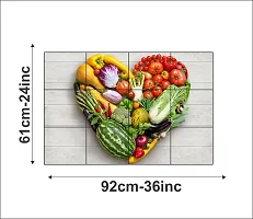 Waterproof Kitchen Vegetables are good for heart wall sticker Wallpaper/Wall Sticker Multicolour - Kitchen Wall Coverings Area (61Cm X92Cm)-thumb3