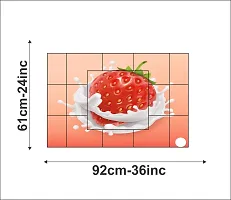 Waterproof Kitchen Strawberry wall sticker Wallpaper/Wall Sticker Multicolour - Kitchen Wall Coverings Area (61Cm X92Cm)-thumb3