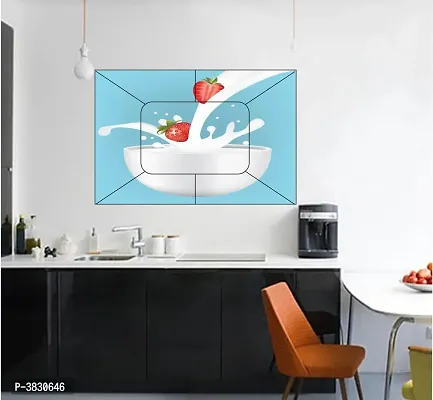 Waterproof Kitchen Milky strawberries wall sticker Wallpaper/Wall Sticker Multicolour - Kitchen Wall Coverings Area (61Cm X92Cm)-thumb2