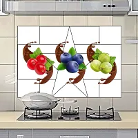 Waterproof Kitchen Tasty and healthy berries wall sticker Wallpaper/Wall Sticker Multicolour - Kitchen Wall Coverings Area (61Cm X92Cm)-thumb1