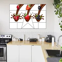 Waterproof Kitchen Chocolaty fruits wall sticker Wallpaper/Wall Sticker Multicolour - Kitchen Wall Coverings Area (61Cm X92Cm)-thumb1