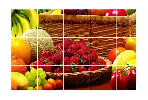 Fruits with basket  Waterproof and Anti Oil Stain Kitchen Sticker-thumb2