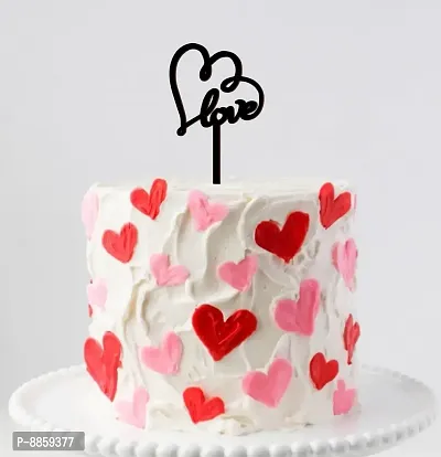 Love In Heart Cake Topper To Celebrate A Special Day With Loved Ones- Valentines Day Special