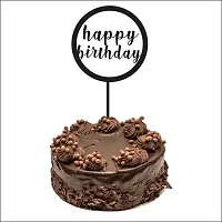 Happy Birthday Cake Topper, Happy Birthday Cake Decoration Item, Special Cake Decoration For Kids Wife Husband Friend Cousin - Pack Of 1 (Black)-thumb2