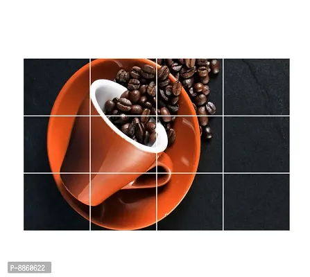 Coffee Beans Waterproof And Anti Oil Stain Kitchen Sticker